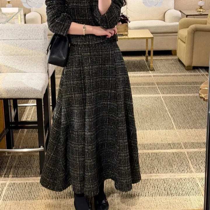 [BUNJANG] Vicinie Velvet Tweed Set (New) / 바이씨니 벨쥬트위드셋업(새상품)