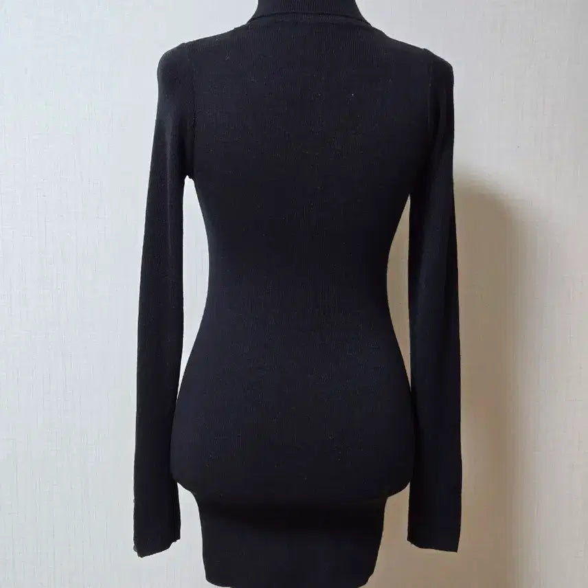 [BUNJANG] Black Turtleneck Mini Dress / 폴라 터블넥  원피스 블랙