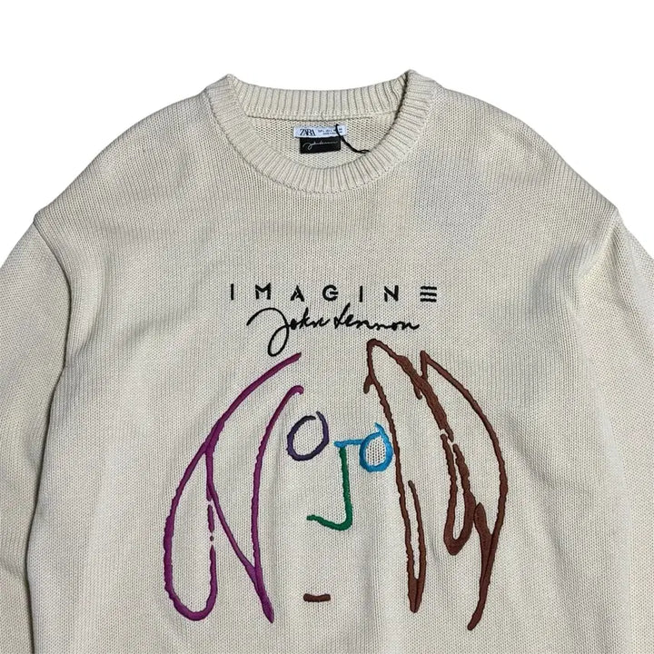 [BUNJANG] Zara John Lennon Imagine Knit Sweater / [L] 자라 존 레논 이매진 니트 스웨터