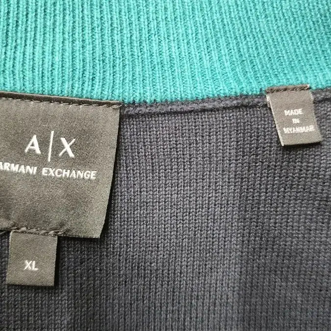 [BUNJANG] A|X Armani Exchange Knit Zip-up Navy XL / (택없는 새거) A|X 아르마니 익스체인지 니트 집업 네이비 xl