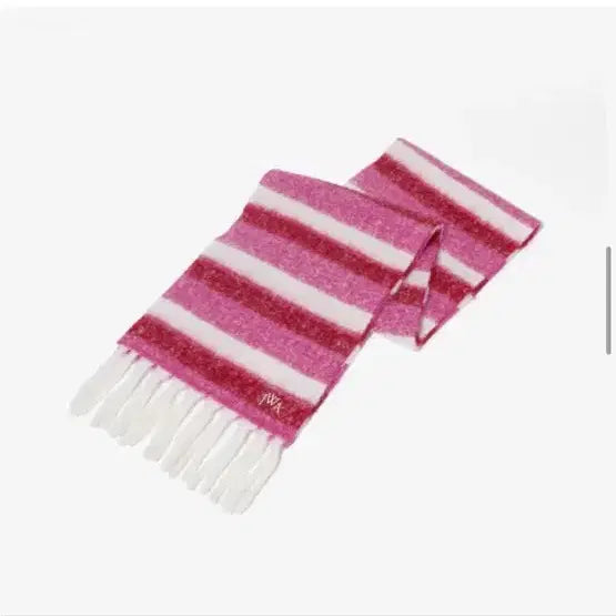 [BUNJANG] JW Anderson Pink/White Stripe Scarf / JW Anderson 스트라이프 머플러 핑크/화이트