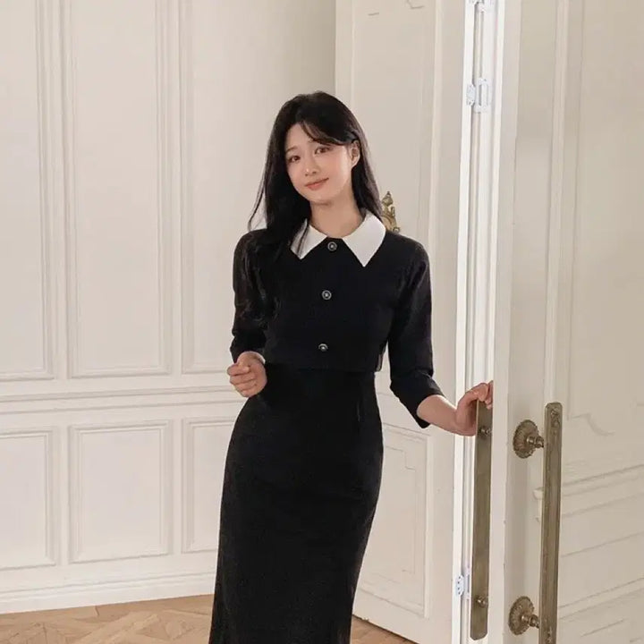 [BUNJANG] FromDayOne Fleece Lined Long Dress / 프롬데이원 기모 원피스