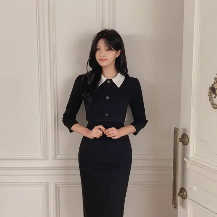 [BUNJANG] FromDayOne Fleece Lined Long Dress / 프롬데이원 기모 원피스