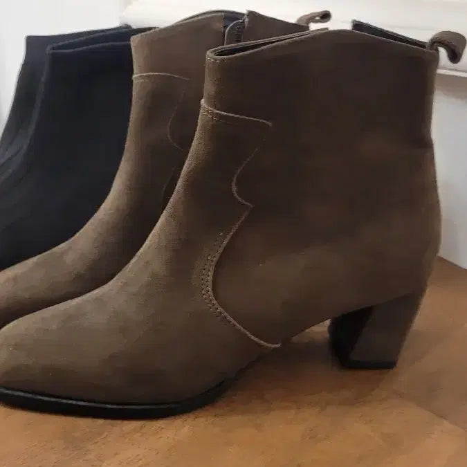 [BUNJANG] Ankle Boots 235 / 카키 스웨이드 앵글부츠 235