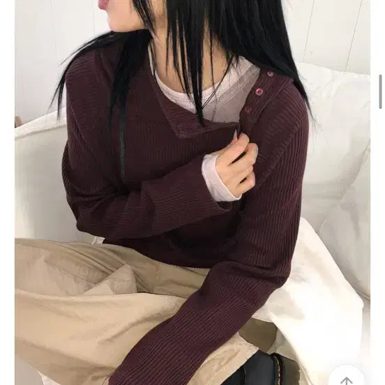 [BUNJANG] Loop On Waffle Hoodie & Layered Long Sleeve Set / 루프온 와플 후드티, 레이어드 롱슬리브 세트