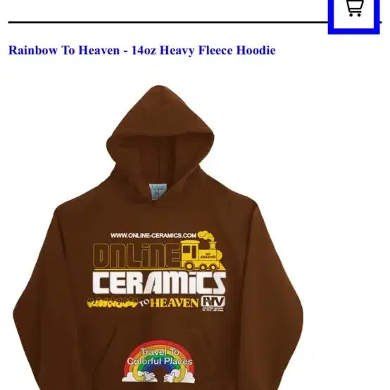 [BUNJANG] Online Ceramics Rainbow to Heaven Hoodie / [L] Online ceramics 레인보우 투 헤븐 후디