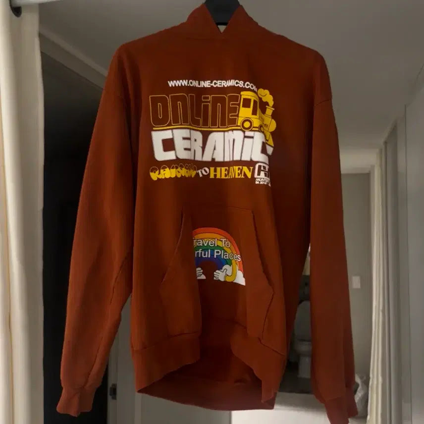 [BUNJANG] Online Ceramics Rainbow to Heaven Hoodie / [L] Online ceramics 레인보우 투 헤븐 후디