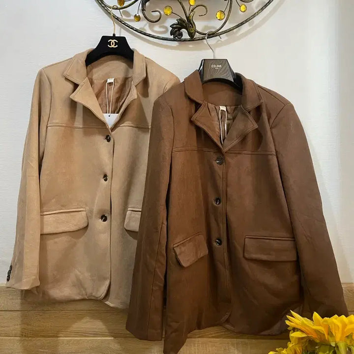[BUNJANG] Raduna Bicycni Brown Suede Jacket / 스웨이드 브라운 자켓라두나 바이씨니 하나언니 강자매리본타이황언니드오브