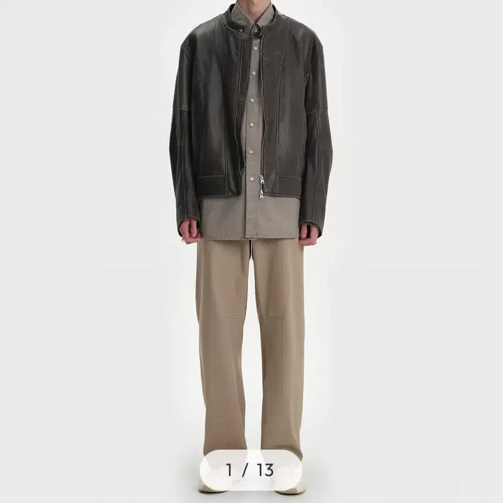 [BUNJANG] Vellie Hoven Biker Leather Jacket, L / [새상품] 벨리에 호벤 바이커 레더 자켓, L