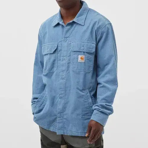 [BUNJANG] Carhartt Dixon Shirt Corduroy Ice Water Blue / [L] 칼하트 딕슨 셔츠 코듀로이 아이스 워터 블루