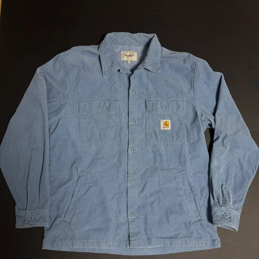 [BUNJANG] Carhartt Dixon Shirt Corduroy Ice Water Blue / [L] 칼하트 딕슨 셔츠 코듀로이 아이스 워터 블루