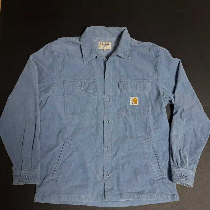 [BUNJANG] Carhartt Dixon Shirt Corduroy Ice Water Blue / [L] 칼하트 딕슨 셔츠 코듀로이 아이스 워터 블루