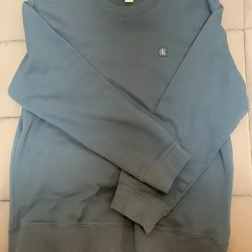 [BUNJANG] Calvin Klein Blue CK Logo Men's Sweatshirt / XL 캘빈클라인 ck 블루 맨투맨 티셔츠