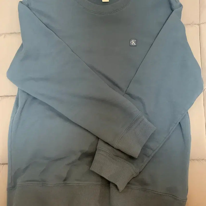 [BUNJANG] Calvin Klein Blue CK Logo Men's Sweatshirt / XL 캘빈클라인 ck 블루 맨투맨 티셔츠