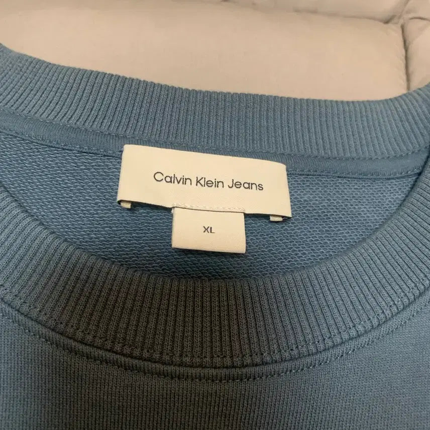 [BUNJANG] Calvin Klein Blue CK Logo Men's Sweatshirt / XL 캘빈클라인 ck 블루 맨투맨 티셔츠