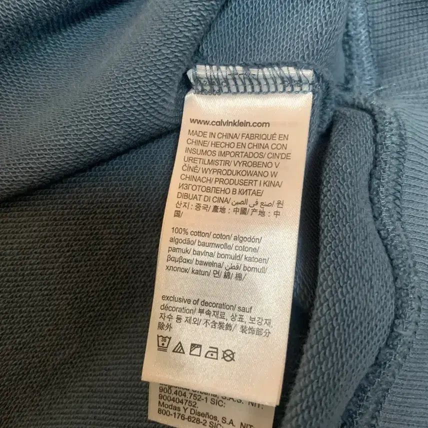 [BUNJANG] Calvin Klein Blue CK Logo Men's Sweatshirt / XL 캘빈클라인 ck 블루 맨투맨 티셔츠