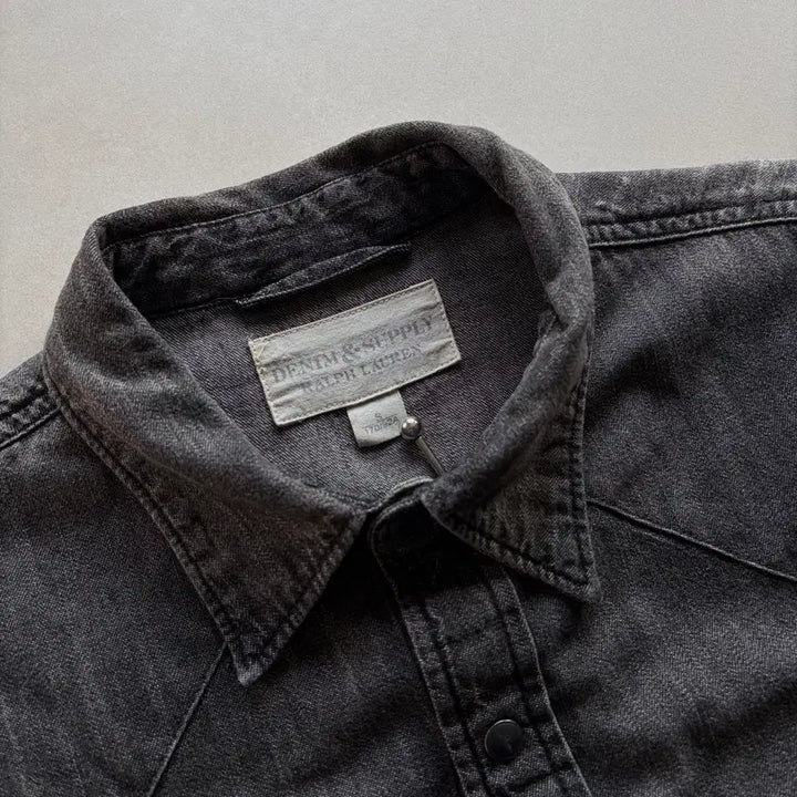 [BUNJANG] Polo Denim &amp; Supply Black Denim Western Shirt / [S]폴로 데님앤서플라이 흑청 웨스턴 데님 셔츠