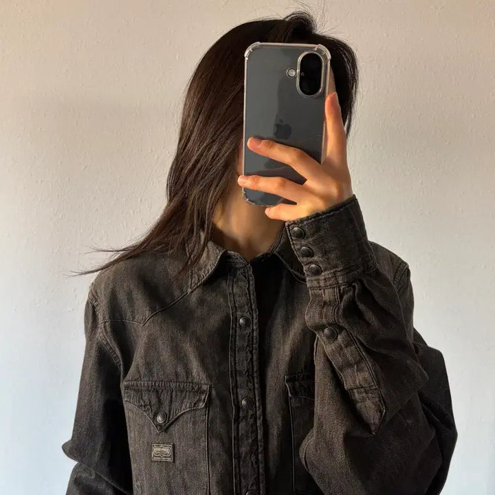 [BUNJANG] Polo Denim &amp; Supply Black Denim Western Shirt / [S]폴로 데님앤서플라이 흑청 웨스턴 데님 셔츠
