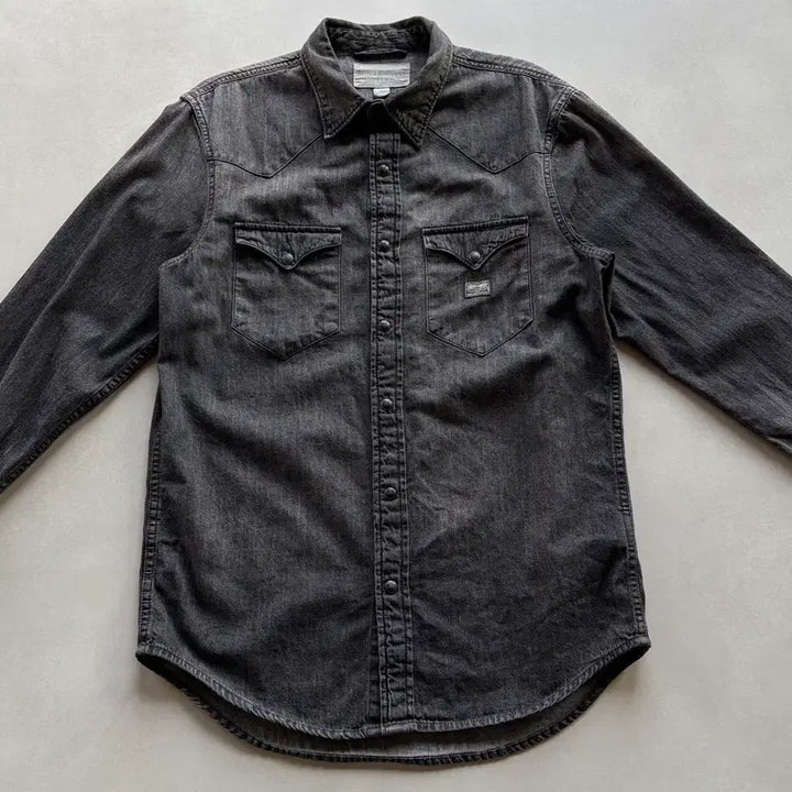 [BUNJANG] Polo Denim &amp; Supply Black Denim Western Shirt / [S]폴로 데님앤서플라이 흑청 웨스턴 데님 셔츠