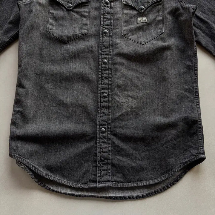 [BUNJANG] Polo Denim &amp; Supply Black Denim Western Shirt / [S]폴로 데님앤서플라이 흑청 웨스턴 데님 셔츠