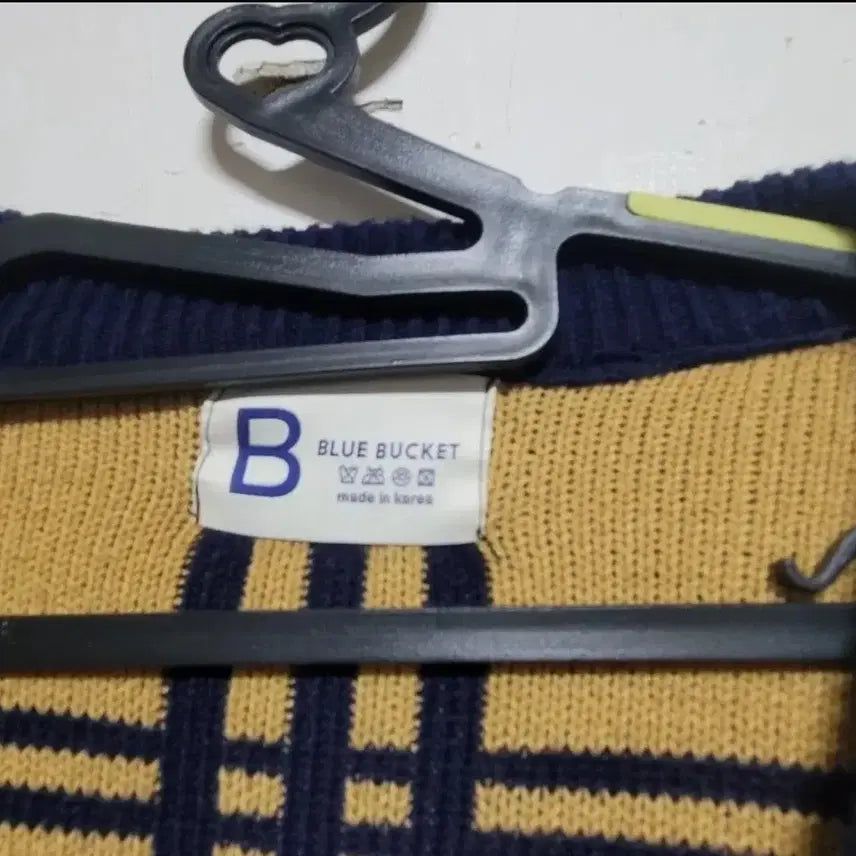 [BUNJANG] Blue Brick Check Pattern Cardigan Navy / 블루브릭 체크 패턴 가디건 네이비