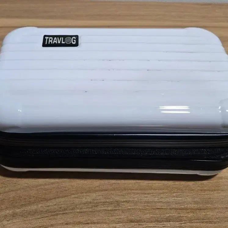 [BUNJANG] TRAVLOG White Mini Carry-on Case / TRAVLOG 화이트 미니 캐리어 파우치 여행용 하드케이스