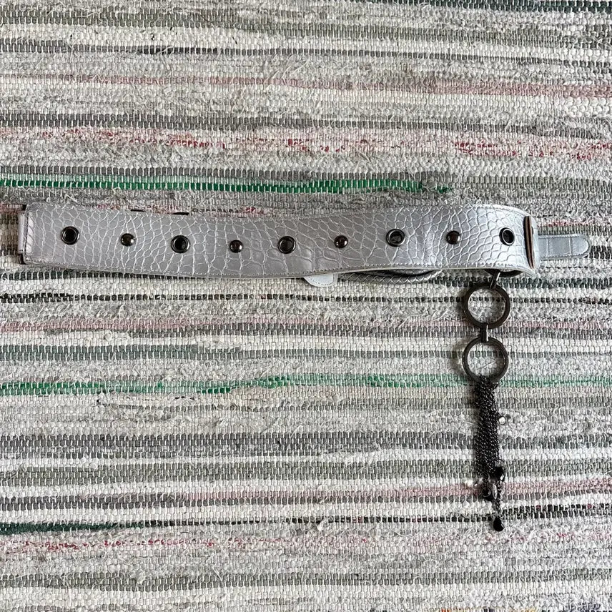 [BUNJANG] Metal Silver Belt / 메탈 실버 벨트