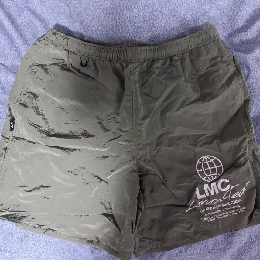 [BUNJANG] LMC Nylon Metal Shorts Olive Green / LMC 나일론메탈 쇼츠 올리브 그린