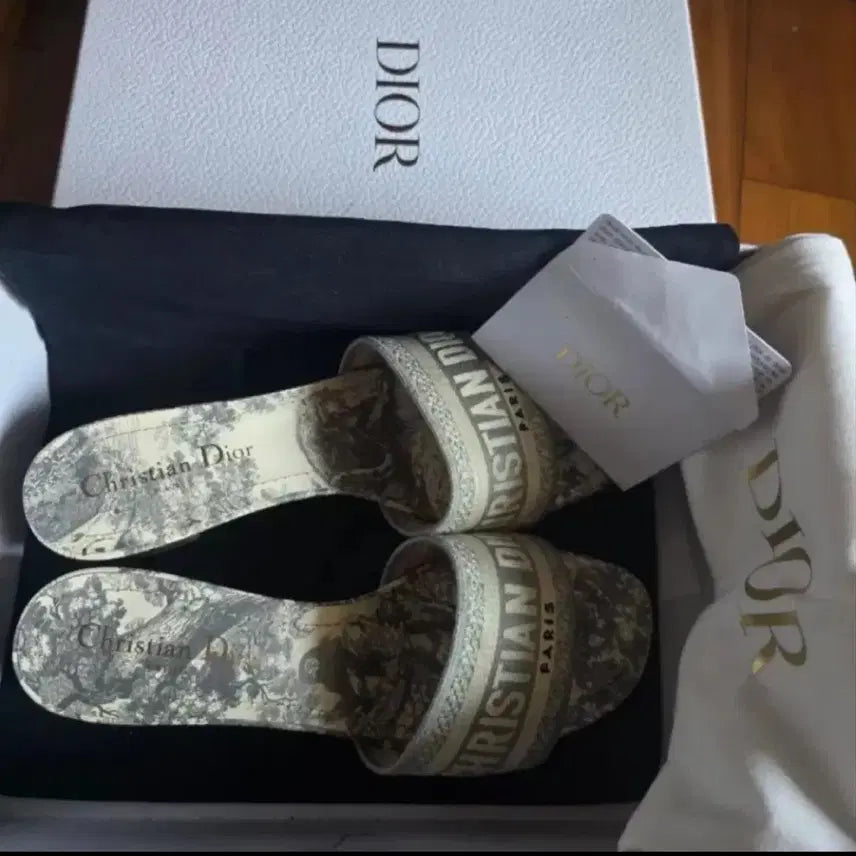 [BUNJANG] Dior Dway Mule Heel Toile de Jouy Size 37 / 디올 Dway 뮬 힐 Toile de Jouy 37 사이즈