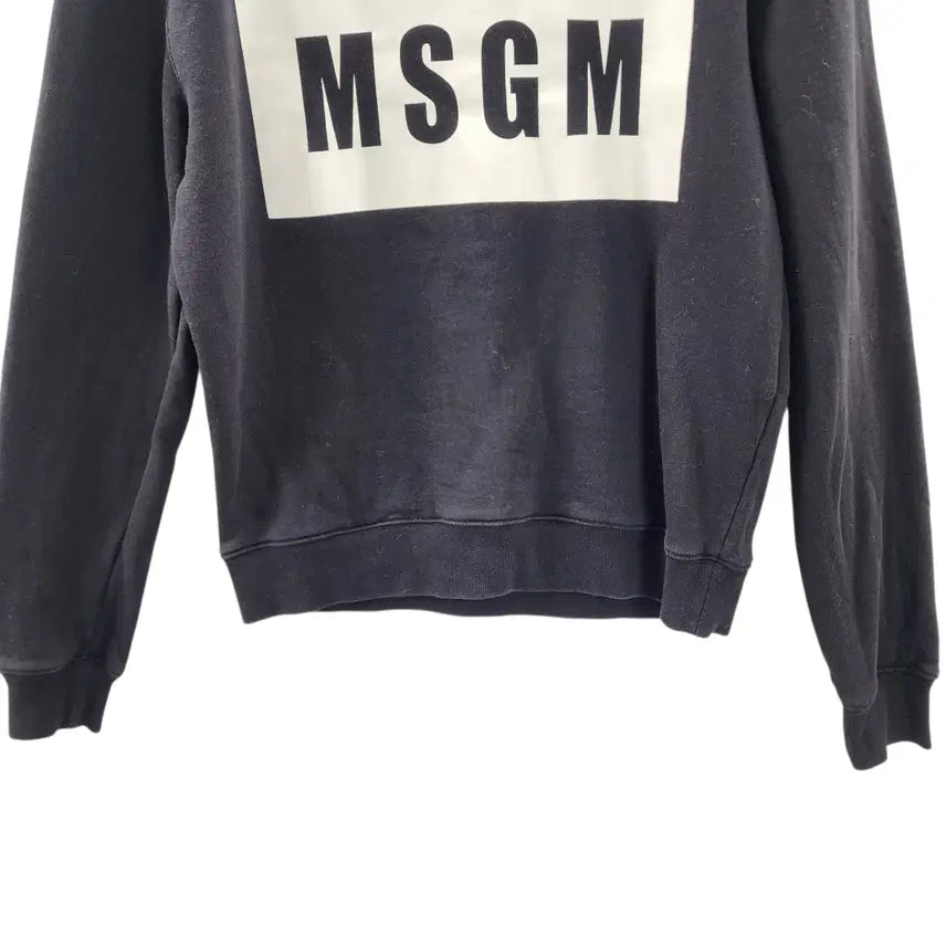 [BUNJANG] MSGM Box Logo Fleece Sweatshirt / [S] MSGM 엠에스지엠 박스 로고 기모 맨투맨