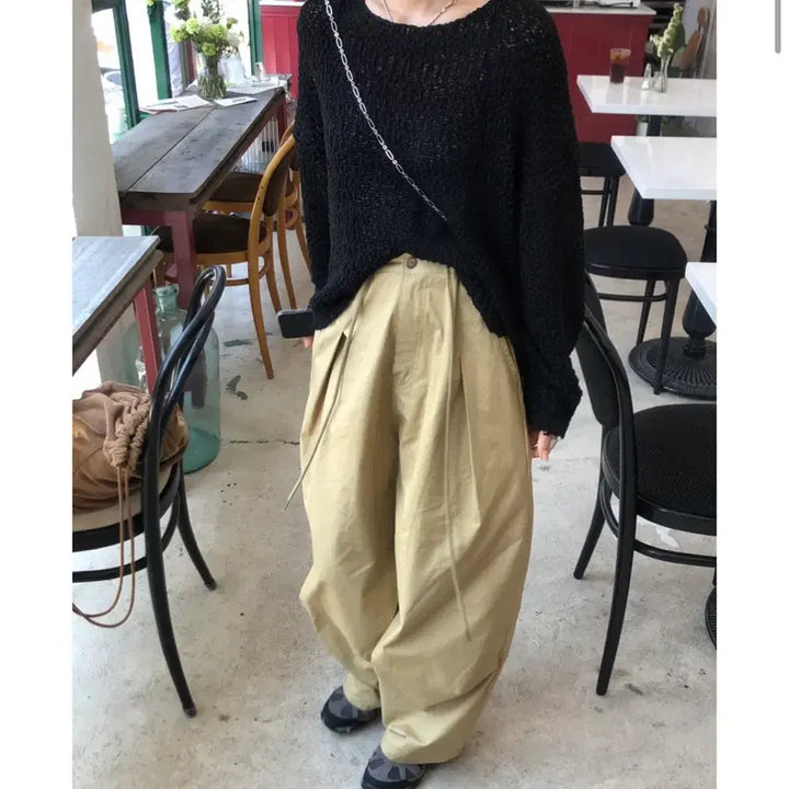 [BUNJANG] Winnout Loose Fit Net Knit Sweater / 윈아웃 루즈핏 그물 니트