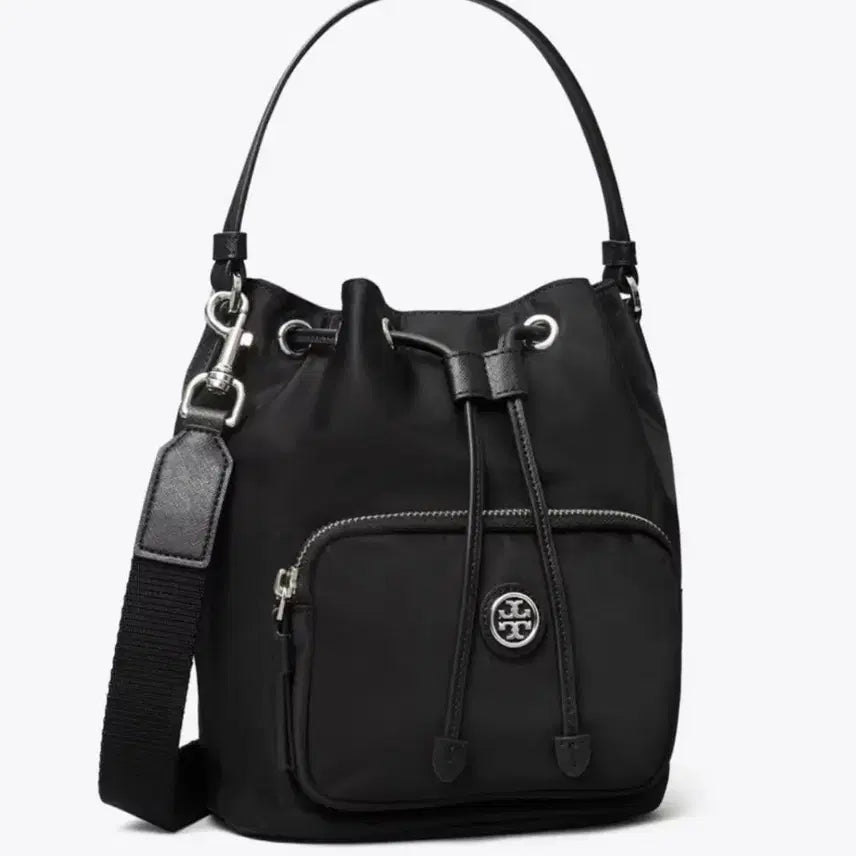 [BUNJANG] Tory Burch Virginia Nylon Bucket Bag Tote / 56만원짜리 토리버치 블랙 버킷백 토트백
