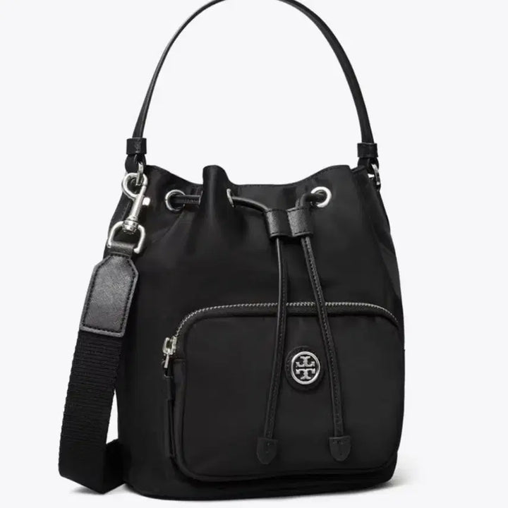 [BUNJANG] Tory Burch Virginia Nylon Bucket Bag Tote / 56만원짜리 토리버치 블랙 버킷백 토트백