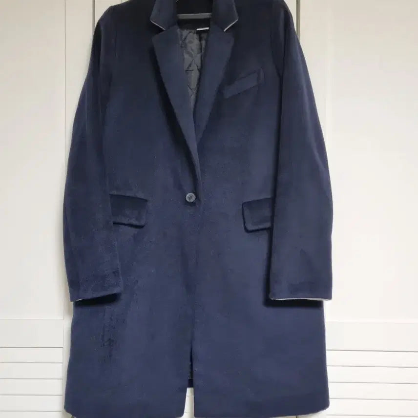 [BUNJANG] Uptownholic Navy Coat / 안감누빔 네이비 코트. 프리사이즈