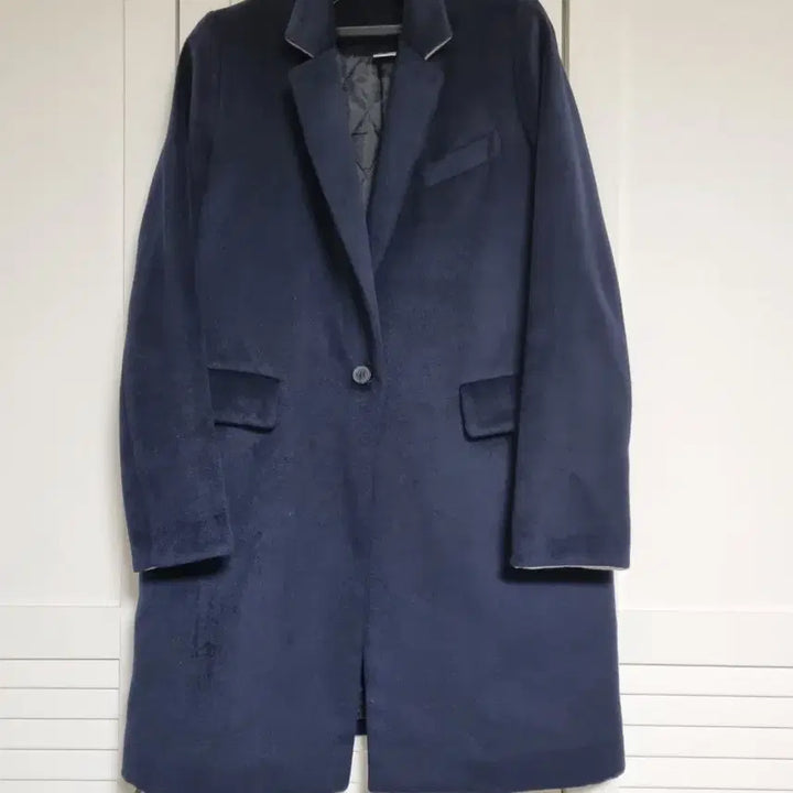 [BUNJANG] Uptownholic Navy Coat / 안감누빔 네이비 코트. 프리사이즈