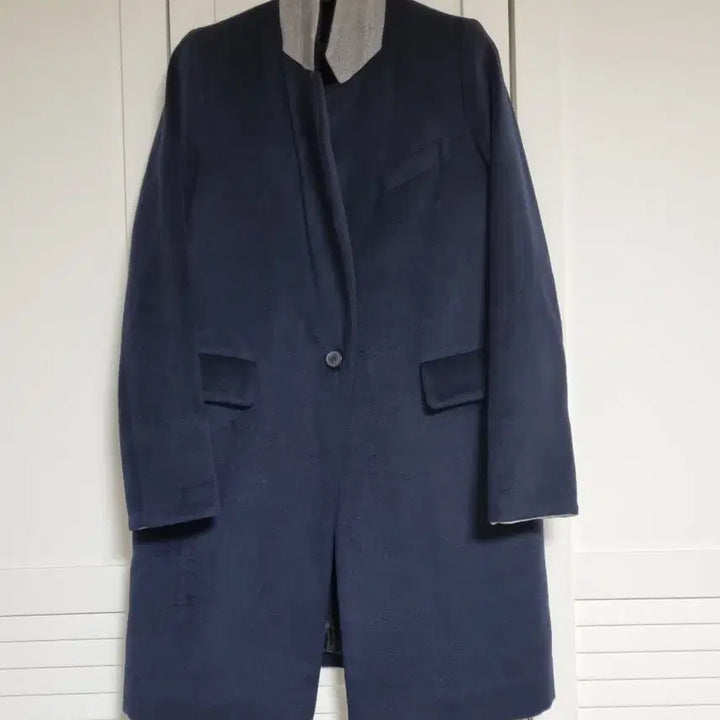 [BUNJANG] Uptownholic Navy Coat / 안감누빔 네이비 코트. 프리사이즈