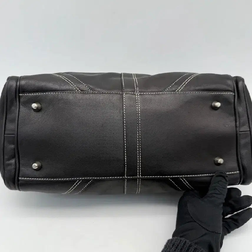 [BUNJANG] Coach Stitch Black Shoulder Bag / 코치 정품 스티치 블랙 숄더백