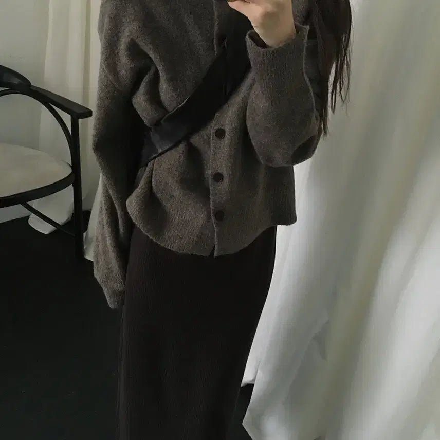 [BUNJANG] Many Many Mode Brown Turtle Cardigan / 매니매니모드 brown turtle cardigan