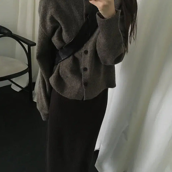 [BUNJANG] Many Many Mode Brown Turtle Cardigan / 매니매니모드 brown turtle cardigan