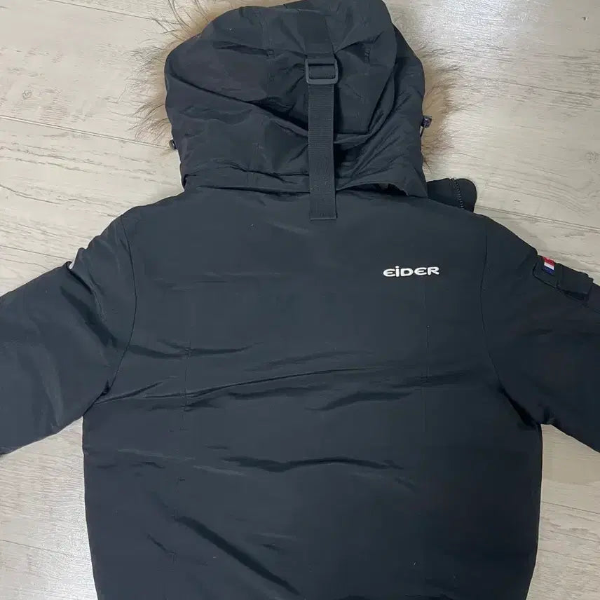 [BUNJANG] Aider Black Padded Jacket with Hood / 아이더 블랙 패딩 점퍼 후드 퍼,