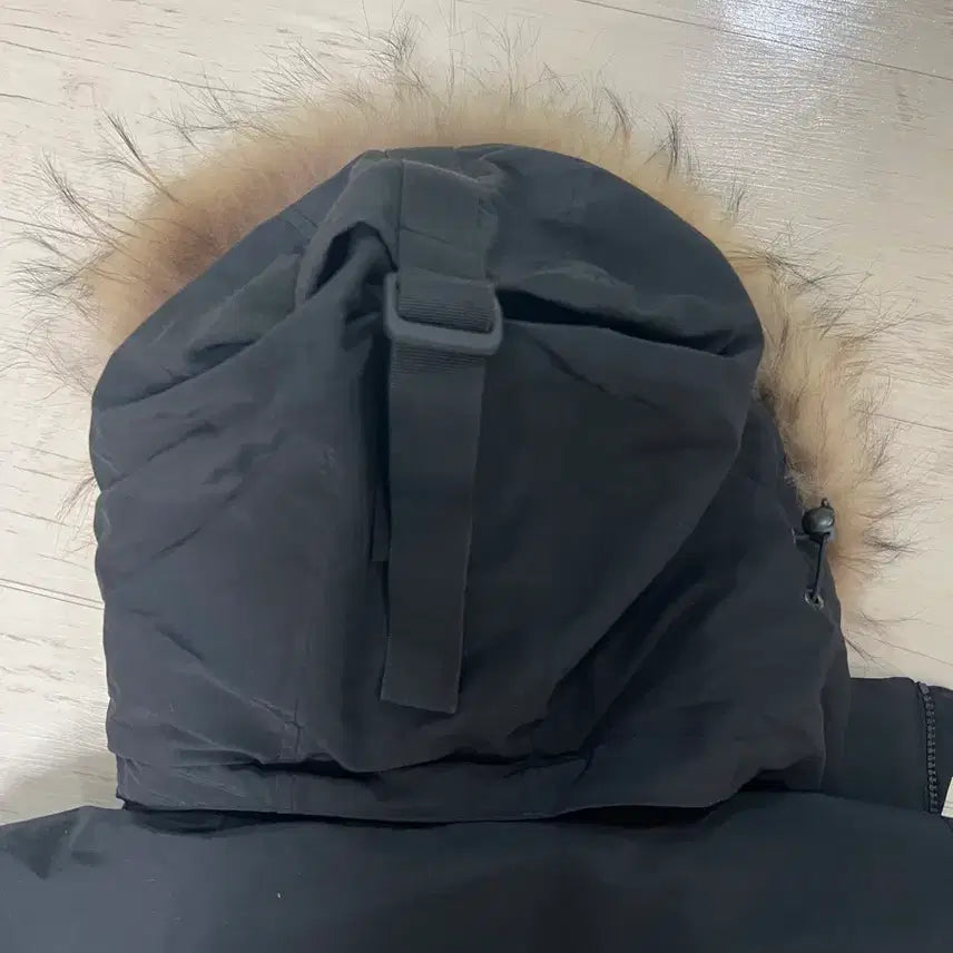 [BUNJANG] Aider Black Padded Jacket with Hood / 아이더 블랙 패딩 점퍼 후드 퍼,