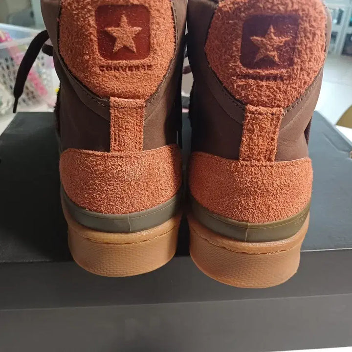[BUNJANG] Converse Pro Leather Mid Red/Brown Sneakers / 컨버스 프로 레더 미드 레드/브라운