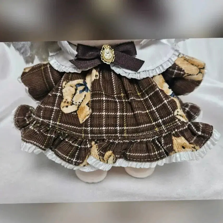 [BUNJANG] 20cm Bear One-Piece Dress / 20cm솜인형옷 베어원피스