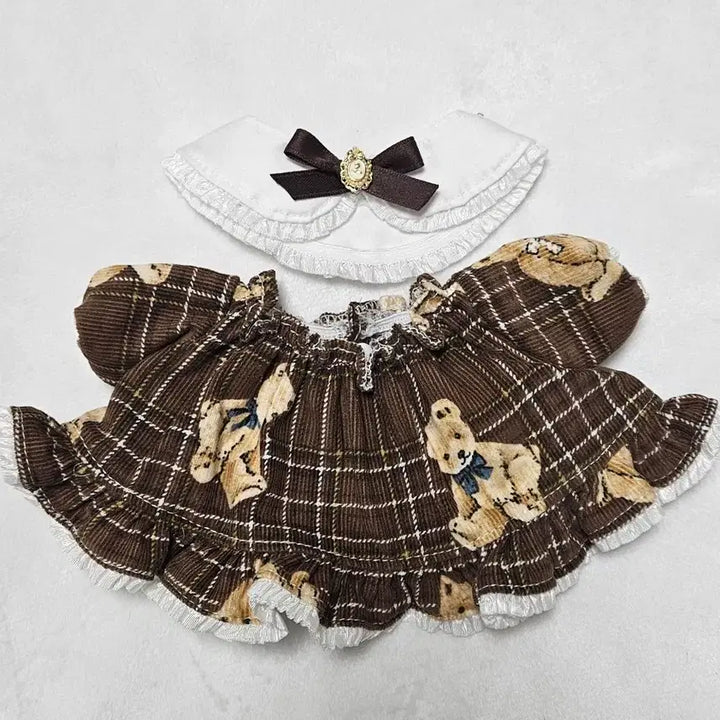 [BUNJANG] 20cm Bear One-Piece Dress / 20cm솜인형옷 베어원피스