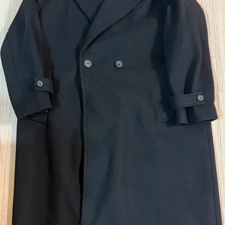 [BUNJANG] Zara Black Double Button Long Coat / 자라 블랙 더블 버튼 롱 코트(정품)