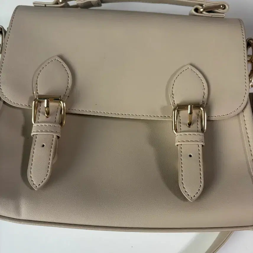[BUNJANG] WeGo Satchel Ita Bag Beige / 위고 샤첼 이타백 베이지