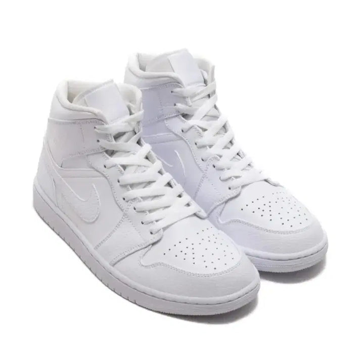[BUNJANG] Air Jordan 1 Mid All White Sneakers / 에어 조던 1 MID 올 화이트 310mm (새상품)