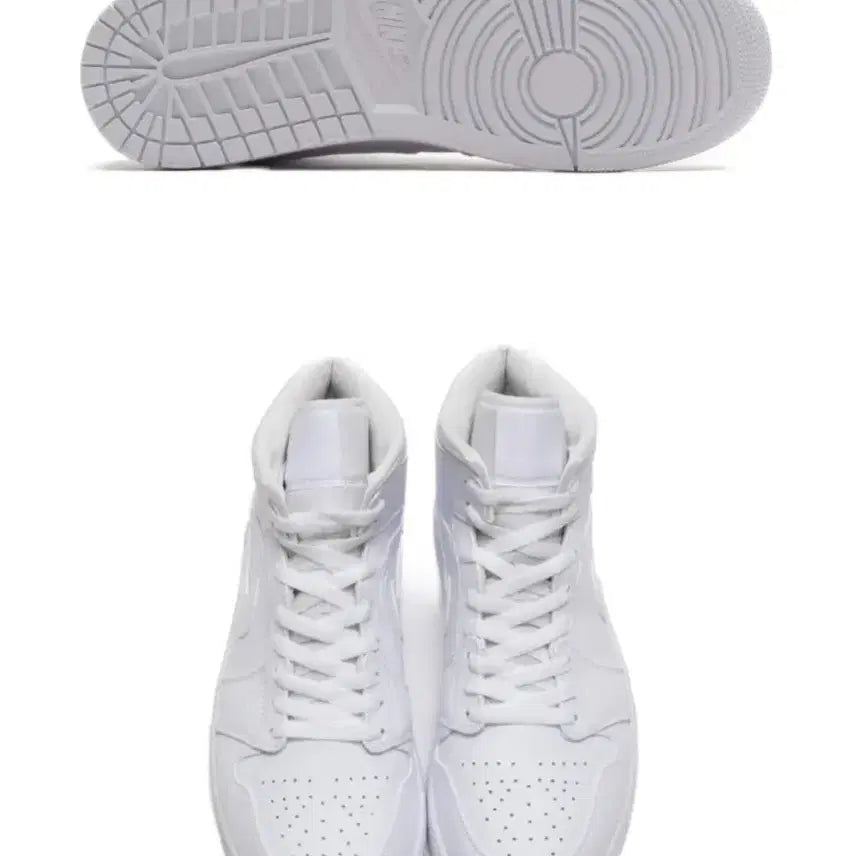 [BUNJANG] Air Jordan 1 Mid All White Sneakers / 에어 조던 1 MID 올 화이트 310mm (새상품)