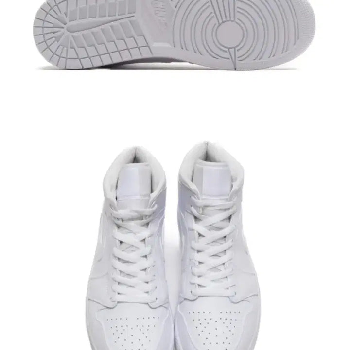 [BUNJANG] Air Jordan 1 Mid All White Sneakers / 에어 조던 1 MID 올 화이트 310mm (새상품)