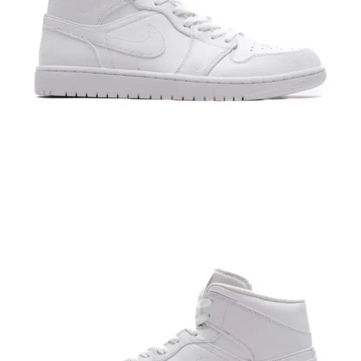 [BUNJANG] Air Jordan 1 Mid All White Sneakers / 에어 조던 1 MID 올 화이트 310mm (새상품)